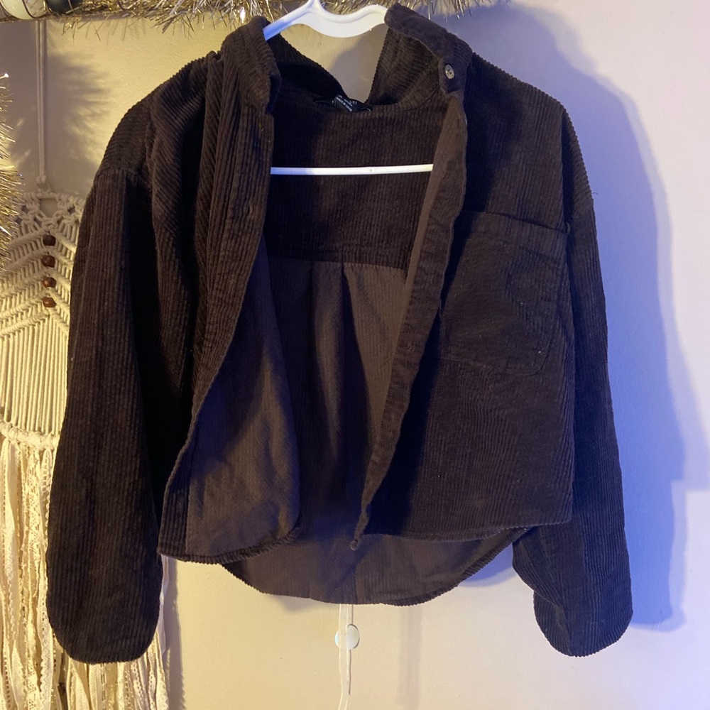 brown womens forever21 button up size s